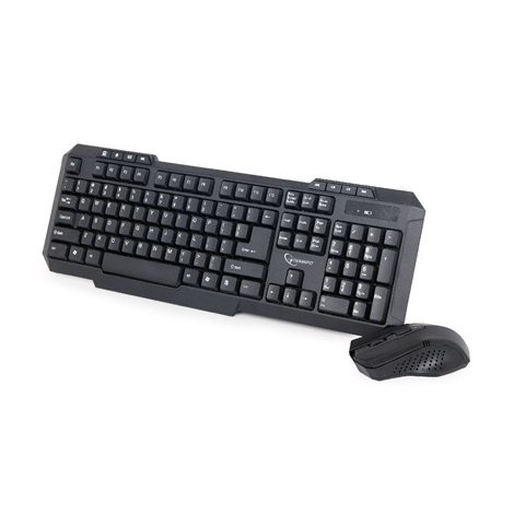 Gembird | Desktop Set | KBS-WM-02 | Keyboard and Mouse Set | Wireless | Mouse included | US | Black | USB | US | 450 g | Numeric